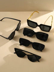 5 Pairs Of Unisex Anti-uv Beach Sunshade Fashionable Sunglasses Suitable For Daily Decoration And Matching