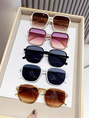 5pcs/set Unisex Retro Square Plastic Frame Fashion Sunglasses With Decorations