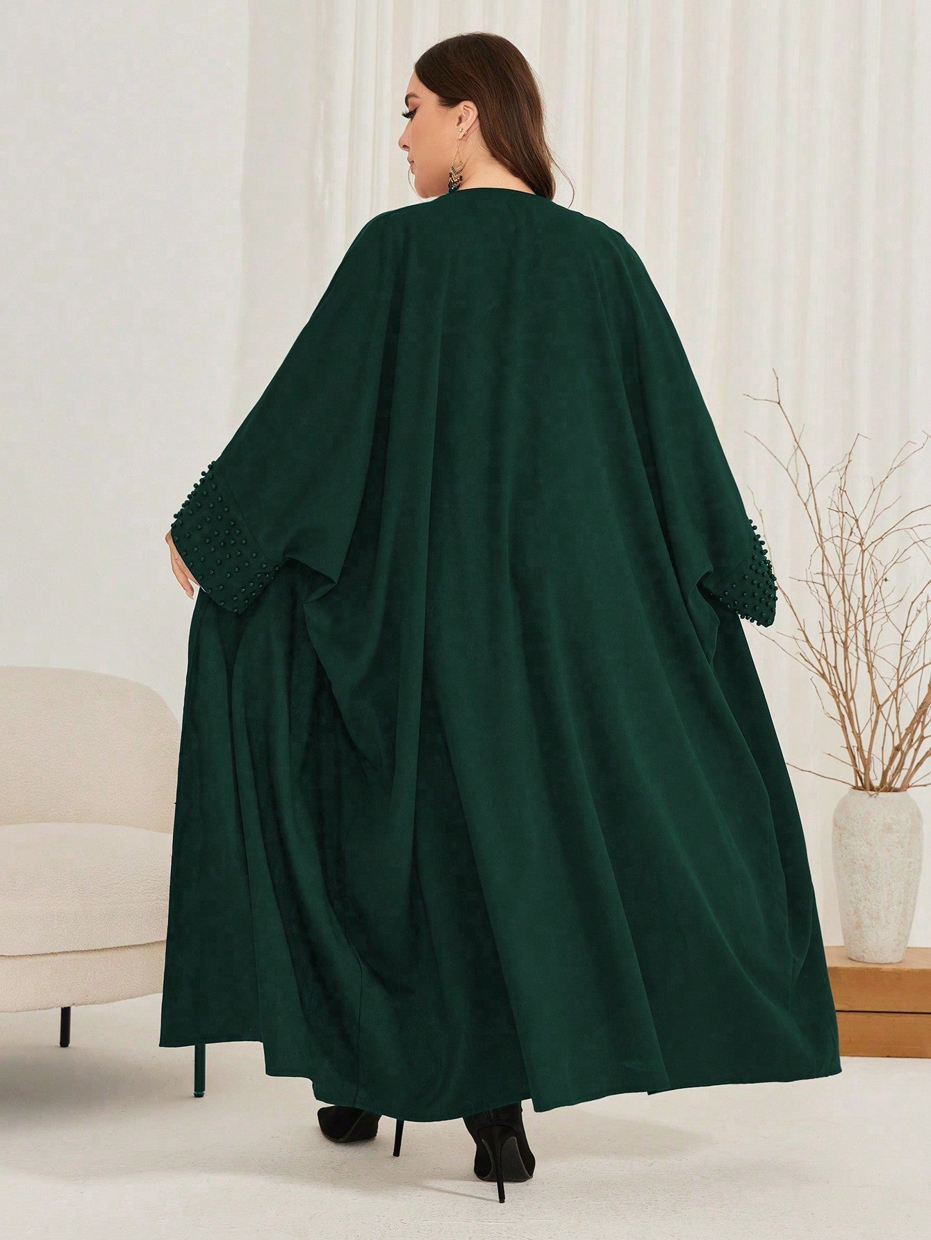 Najma Plus Size Stud Beaded Batwing Sleeve Arabian Clothing
